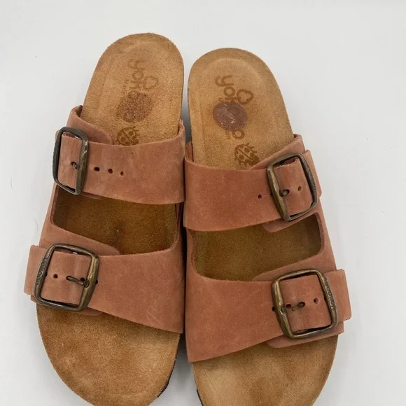 Yokono Leather/suede Cork Wedge Sandal in EU size 40-US 9.5 - Picture 5 of 8